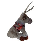Jucarie din plus Renul Sven cu ham rosu, Frozen, 16 cm