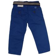 Pantaloni albastri din doc si curea textila (4525), 9 ani / 135 cm