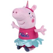 Set 2 jucarii din plus George Dinos & Peppa Pig Unicorn 25 cm, Peppa Pig