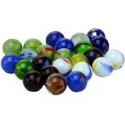Set 24 de bile multicolore din sticla, 16 mm