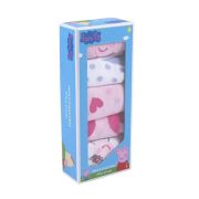 Set 5 perechi sosete Peppa Pig, marimea 19/20