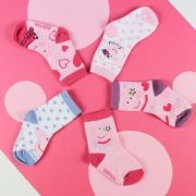 Set 5 perechi sosete Peppa Pig, marimea 19/20