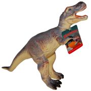 Set 2 figurine dinozauri din cauciuc, T-Rex maro si Brachiosaurus, 34 cm