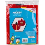 Pelerina de ploaie tip poncho, Mickey Mouse, Rosu, 5 - 6 ani