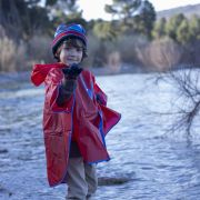Pelerina de ploaie tip poncho, Spiderman, Rosu, 5 - 6 ani