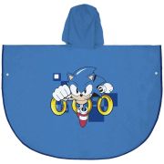 Pelerina de ploaie tip poncho, Sonic, Albastru, 3 - 4 ani