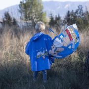 Pelerina de ploaie tip poncho, Sonic, Albastru, 3 - 4 ani