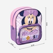 Rucsac Minnie Mouse cu buzunar transparent, 25x30x12 cm