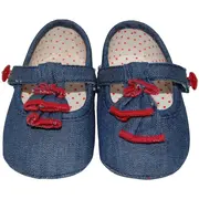 Pantofi bleumarin din demin (9738) cu bareta, 16