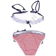 Costum de baie 2 piese Rosu/Alb/Bleumarin (3751), 7 ani, 122 cm