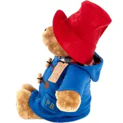 Jucarie de plus ursuletul Paddington cu haina albastra, asezat, 30 cm