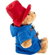 Jucarie de plus ursuletul Paddington cu haina albastra, asezat, 30 cm