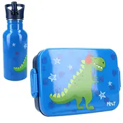 Set cutie alimente 16x13x5 cm si bidon inox 500 ml PrÃªt blue