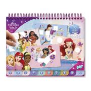 Carte de colorat & abtibilduri cu numere - disney princess