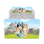 Pat Bluey, Cu Dubla Protectie, cu Saltea SafeNest 180x80x8 Cm, 2-16 Ani Ptv7994