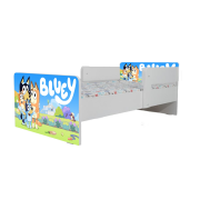Pat Bluey 2, Cu Dubla Protectie, cu Saltea SafeNest 180x80x8 Cm, 2-16 Ani Ptv8013