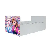 Pat fetite Frozen Flowers Gama Nani, cu Saltea SafeNest 130x60 Cm, 2-6 Ani  Ptv8347