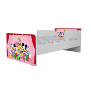 Pat Mickey Si Prietenii 3, Cu Dubla Protectie, cu Saltea SafeNest 140x70 Cm, 2-8 Ani  Ptv7953
