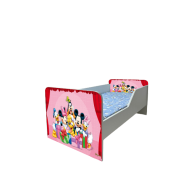Pat Mickey Si Prietenii 3 Gama Sleepy, cu Saltea SafeNest 160x80 Cm, 2-12 Ani  Ptv7646