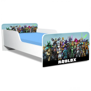 Pat baieti Roblox Gama Creativ, cu Saltea SafeNest 160x80 Cm, 2-12 Ani  Ptv8290