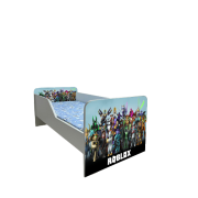Pat baieti Roblox Gama Sleepy, cu Saltea SafeNest 130x60 Cm, 2-6 Ani  Ptv7869