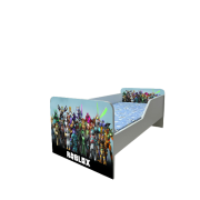 Pat baieti Roblox Gama Sleepy, cu Saltea SafeNest 130x60 Cm, 2-6 Ani  Ptv7869