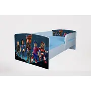 Pat baieti Roblox 2 cu Protectii laterale, cu Saltea SafeNest 130x60 Cm, 2-6 Ani  Ptv7592