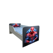 Pat baieti Spiderman 8 Gama Sleepy, cu Saltea SafeNest 140x70 Cm, 2-8 Ani  Ptv7617