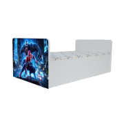 Pat baieti Spiderman Venom Gama Nani, cu Saltea SafeNest 180x80x8 Cm, 2-16 Ani Ptv8334