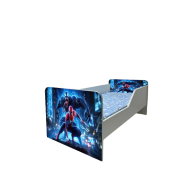 Pat baieti Spiderman Venom Gama Sleepy, cu Saltea SafeNest 160x80 Cm, 2-12 Ani  Ptv7800