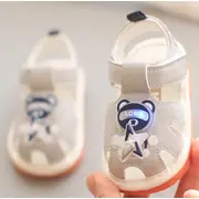 Sandalute bleu cu piuitoare - ursulet cu led md2025su09-4-sa46