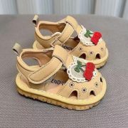 Sandalute crem cu piuitoare - cirese mb2025su02-2-c