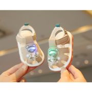 Sandalute crem cu piuitoare - ursulet cu led md2025su09-1-sa46