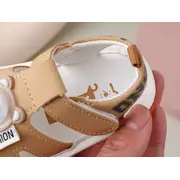 Sandalute crem cu piuitoare si ursulet cu led md2025su11-2-p31