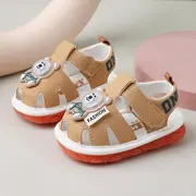 Sandalute crem cu piuitoare si ursulet cu led md2025su11-2-p31