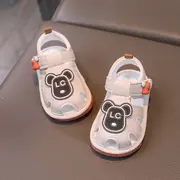 Sandalute ivoire cu piuitoare - ursulet lc md2025su08-3-s1