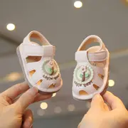 Sandalute roz pudra cu piuitoare - floricica crosetata mb2025su03-1-c