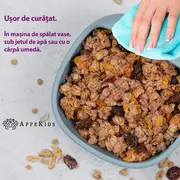 Bol din silicon cu ventuza, AppeKids, Classic - Aqua Blue KRTAK276128