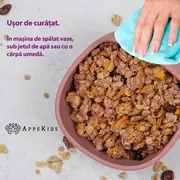 Bol din silicon cu ventuza, AppeKids, Classic - Old Rose KRTAK276104