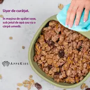 Bol din silicon cu ventuza, AppeKids, Classic - Raw Green KRTAK276135