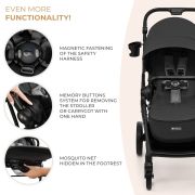 CARUCIOR KINDERKRAFT YOXI 3IN1 (MINK PRO) MOON GREY VIVKSYOXI00GRY3000