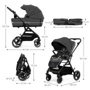 CARUCIOR KINDERKRAFT YOXI 3IN1 (MINK PRO) MOON GREY VIVKSYOXI00GRY3000