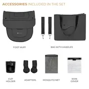 CARUCIOR KINDERKRAFT YOXI 3IN1 (MINK PRO) MOON GREY VIVKSYOXI00GRY3000