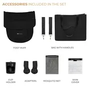 CARUCIOR KINDERKRAFT YOXI 3IN1 (MINK PRO) PURE BLACK VIVKSYOXI00BLK3000