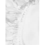 Cearceaf alb, cu elastic, din bumbac, 80x190 cm KDECE190A