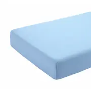 Cearceaf albastru, cu elastic, din bumbac, 80x190 cm KDECE190AB