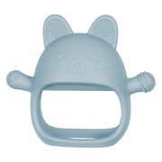 Jucarie pentru dentitie din silicon, Appekids, Manusa Kitty - Aqua Blue KRTAK276043