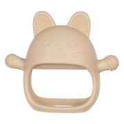 Jucarie pentru dentitie din silicon, Appekids, Manusa Kitty - Bubble Beige KRTAK276036