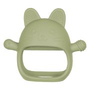 Jucarie pentru dentitie din silicon, Appekids, Manusa Kitty - Raw Green KRTAK276050