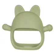 Jucarie pentru dentitie din silicon, Appekids, Manusa Kitty - Raw Green KRTAK276050